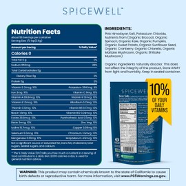 Spicewell New Salt | Himalayan Pink Salt Infused with 21 Plant-Based Vitamins & Minerals, 30% Lower Sodium than Table Salt, Healthy & Delicious Salt, 5oz Pouch