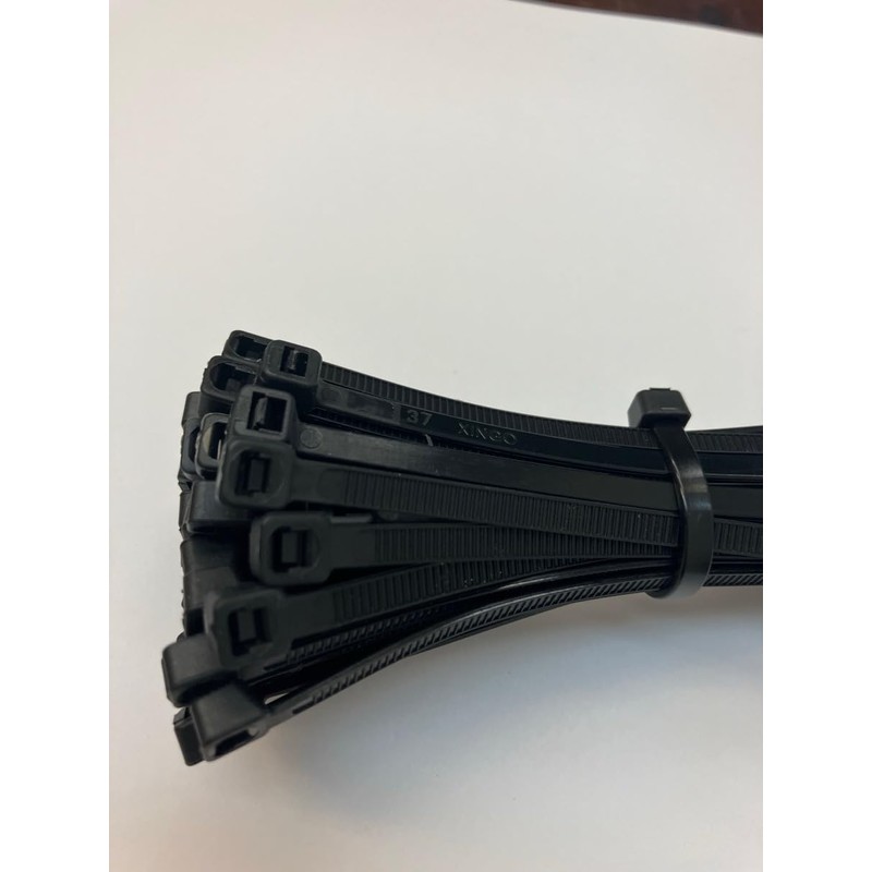 Houssity One Pack(100 pcs) 8 Inch Black Multi-Purpose Cable Zip