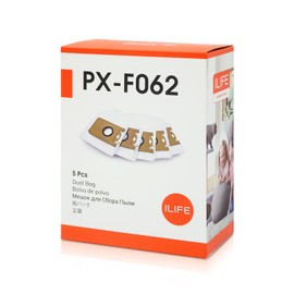 ILIFE T10s PX-F062 - Bolsas de repuesto auténticas para el polvo (5 piezas), robot de vaciado automático