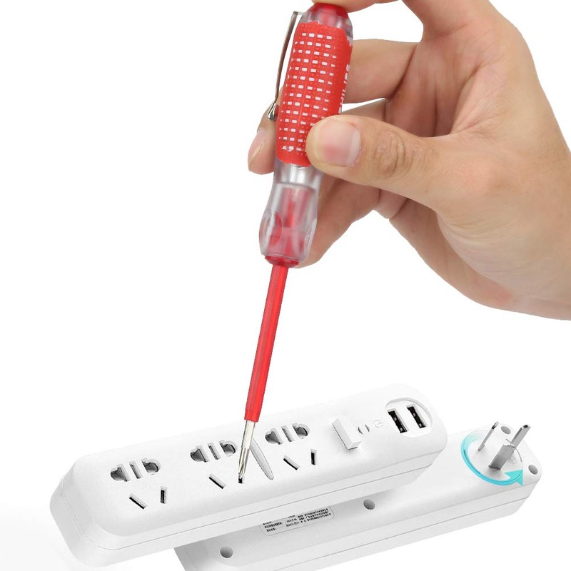 Test Pin Screwdriver, Voltage Tester, Screwdriver, 100V to 500V, Cross/Slotted