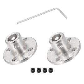 DMiotech 2pcs 6mm Flange Shaft Fitting Rigid Guide Shaft Coupler Motor Connector with M1.5 Hex Wrench with Screw for DIY RC Model Motor