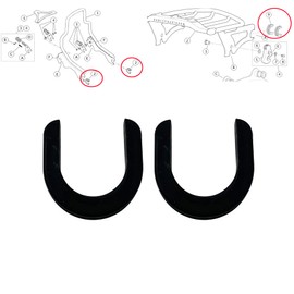 WZLW Sissy Bar Backrest Luggage Rack Side Plate mounting Bracket Grommet for Harley 52682-09, Black, H7104101