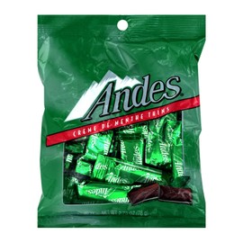 Andes (1) Bag Creme De Menthe Thins - Individually Wrapped Mint & Dark Chocolate Candy Pieces - Peanut Free & Gluten Free - Net Wt. 2.75 oz