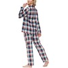 MoFiz Pajamas Set for Women Long Sleeve Breathable Cotton Plaid