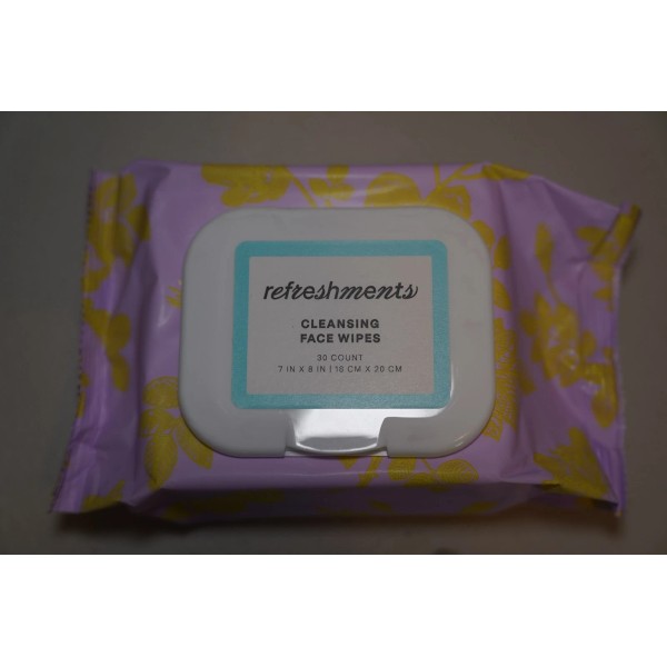 REFRESHMENTS CLEANSING FACE WIPES 30 Count 7x8in SEALED Brand NEW