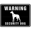 Warning Security Dog Sign Aluminium 150 x 200 mm Weatherproof