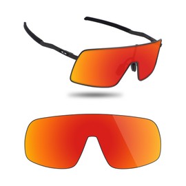Fiskr Polarized Lenses Replacement Compatible with Oakley Sutro TI OO6013 Sunglasses, Impact Resistant & Perfect Fit - Fire Red