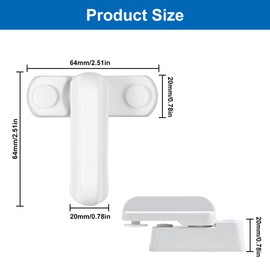 Pack of 4 Window Lock, Window Lock, Burglary Protection, Security Locks for Windows, Durable Metal Sash Lock, Caravan Window Locker for UPVC PVC Doors and Windows