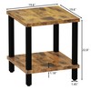 MMEOLUOOK Large End Table Square Side Table Modern Sofa Table