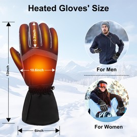MMlove USB Heated Gloves - Electric Warm Heating Gloves for Men & Women, Touchscreen, Waterproof, Outdoor & Indoor Hand Warmers for Climbing & Motorcycling