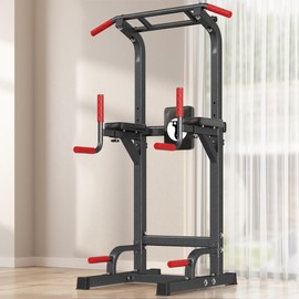 SogesPower Power Tower Pull Up Dip Stand Multi-Function Adjustable Height
