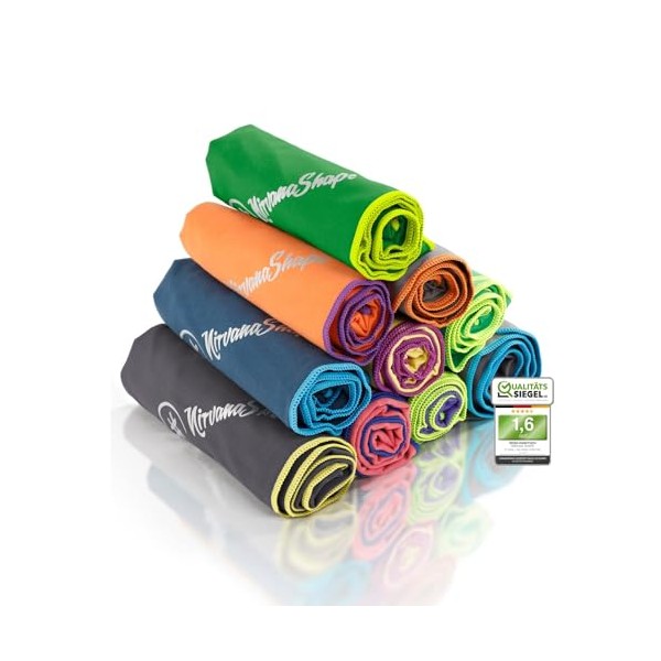NirvanaShape Mikrofaser Handtuch - Reisehandtuch, Badetuch f√ºr Urlauber - kompakte,