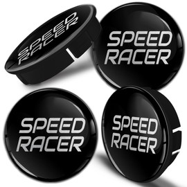 Biomar Labs® 4 x 60 mm Eyes Universal Plastic Hub Caps Wheel Centre Caps Wheel Hub Caps Silver Car Tuning Speed Racer C 16