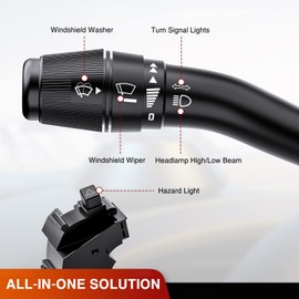 Nilight Turn Signal Switch Compatible with 1997 1998 Ford F150 F250 1997 F350 1999-2004 F250 F350 Super Duty 1997-1998 E150 E250 E350 Econoline Multifunction Combination Lever Switches