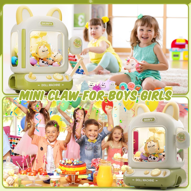 Skirfy Claw Machine for Kids,Mini Vending Machine, Prize Dispenser Toys