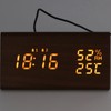 LED Digital Alarm Clock Multipurpose Wooden Clock with Voice Control