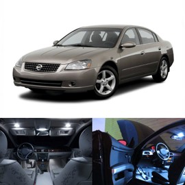 LED White Interior Kit for Nissan Altima 2002-2006 (10 pcs)