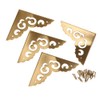4-Pack Brass Corner Protectors with Installation Nails - Edge Safety