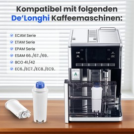 AquaHaven Water Filter Replacement for Delonghi Coffee Machines (Pack of 6) - Compatible with Delonghi Magnifica S, Dinamica, Eletta Explorer, ECAM, ETAM, BCO, DLSC002 Filter - Water Filter for Coffee