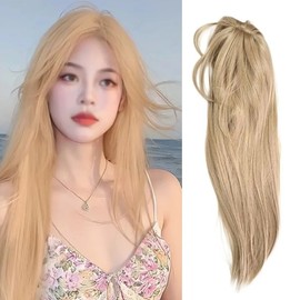 Women's Human Hair Long Hair Women's Wig Fashion Full Wig Hairpiece (WFHUMAY) / 여자 인모 긴생머리 여성가발 패션 통가발 헤어피스 (WFHUMAY)