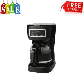 Mainstays 12-Cup Programmable Drip Coffee Maker Black CM1449-UL Auto Shut-Off