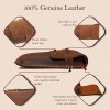 MyMesken Handmade Leather Glasses Case- Eyeglass Case- Sunglasses Case Protective