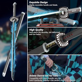 HIGH GODO Demon Slayer Sword, 39.3in Tanjirou Sword Building Set with Scabbard and Stand, Cosplay Anime Katana Sword Building Blocks, Collectible for Kids and Adults 8+ (759 Pieces)
