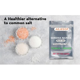 AEJESOP Himalayan Pink Salt, Rock Salt, Sendha Namak,Edible Salt,Kitchen Salt - 7oz (200gm)
