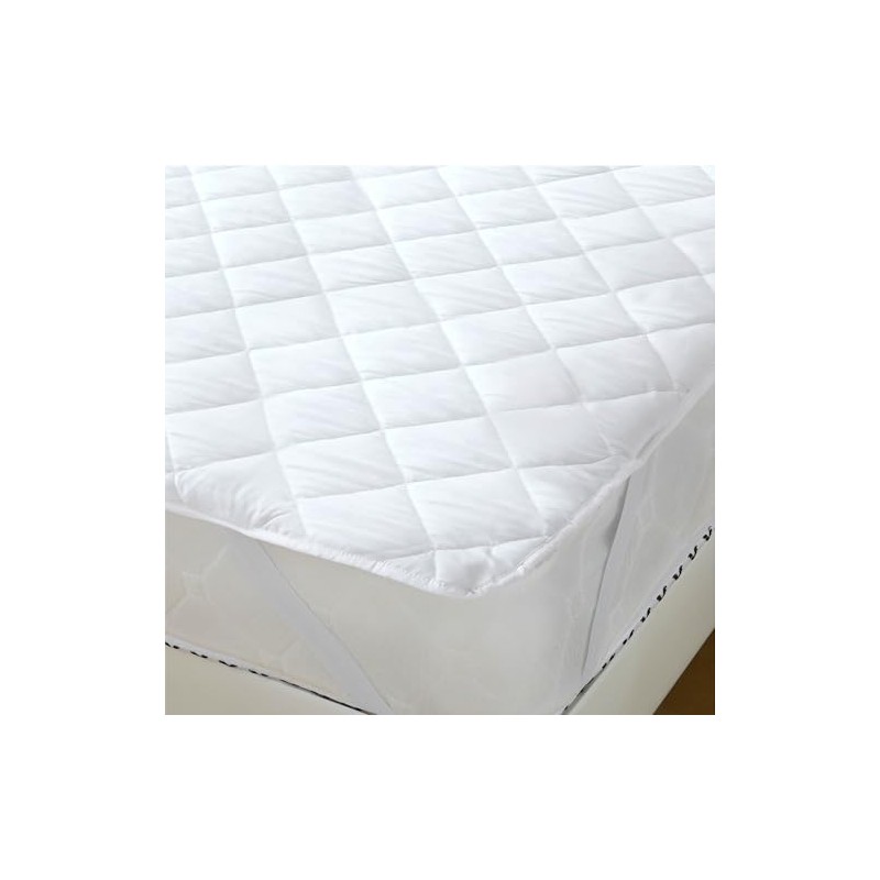 Quilted Mattress Protector with Strap Breathable Comfortable Mattress Cover Topper
