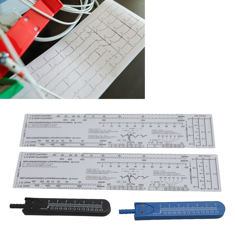 2 Sets EKG Calipers and EKG Ruler Combination Set Electrocardiogram