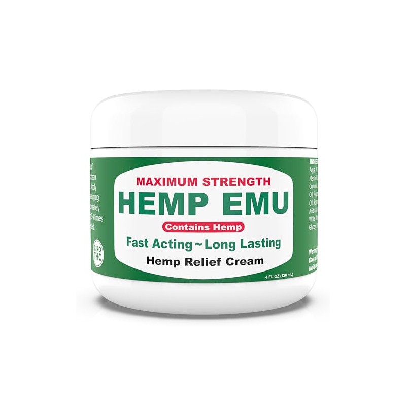 Hemp Emu Joint & Muscle Cream, 4 Oz
