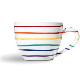 GMUNDNER KERAMIK Maxima Teacup (0.4L) Rainbow Tableware, Handmade in Austria