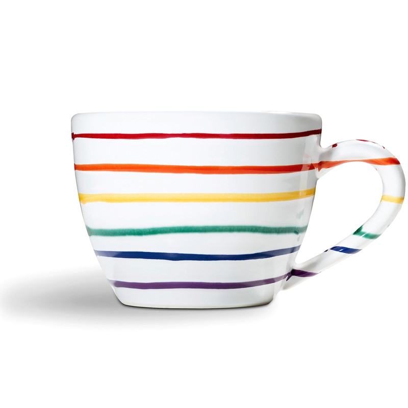 GMUNDNER KERAMIK Maxima Teacup (0.4L) Rainbow Tableware, Handmade in Austria