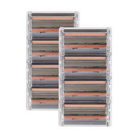 FFS Beauty Diamond-Coated Razor Blades (8 Razor Blade Pack) - For Men & Women - Designed for a Close Shave, Perfect for Sensitive Skin, Vegan, Includes Lubricating Vitamin E Strip & Precision Trimmer