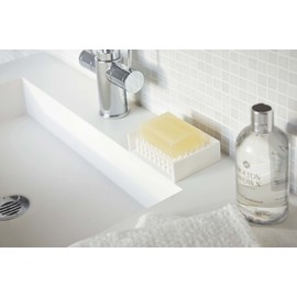 Yamazaki Industries 2991 Dish Drainer Soap Tray, Mist White