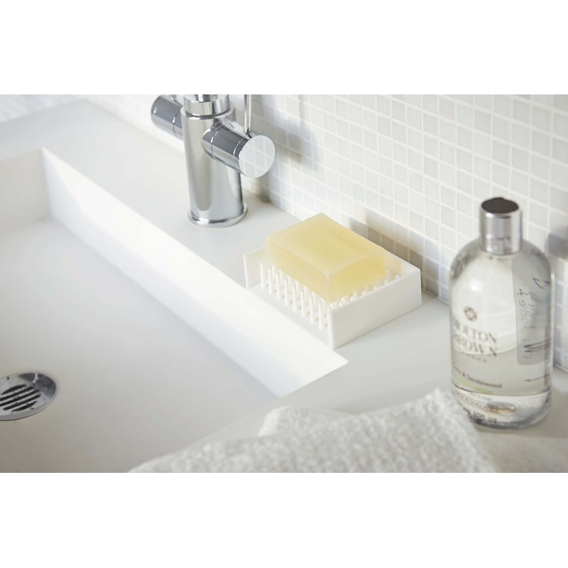 Yamazaki Industries 2991 Dish Drainer Soap Tray, Mist White