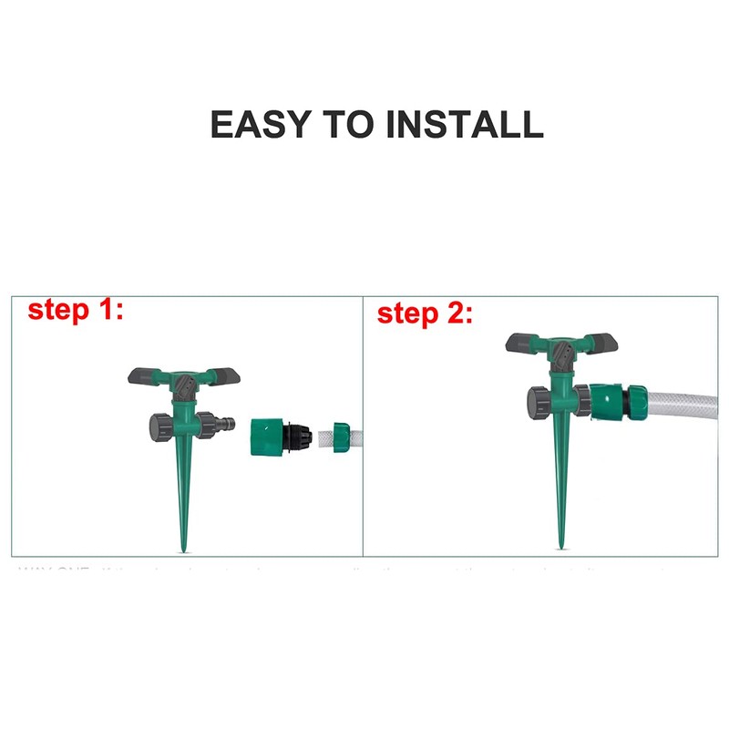 Yard Sprinkler, 360° Rotating Lawn Sprinkler with Up to 3,000