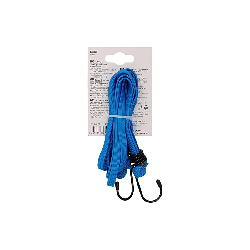 Fischer Unisex - Adult Tie Down Strap Blue Length 60cm