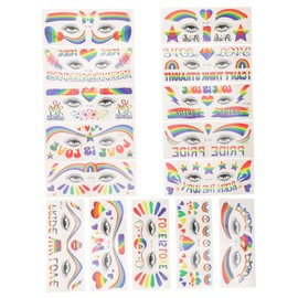 SAFIGLE 15 Sheets Temporary Tattoo Stickers for Pride Day Vivid Body Decals for All Skin Types Lightweight Portable Fashion Stickers for Festivals and Celebrations