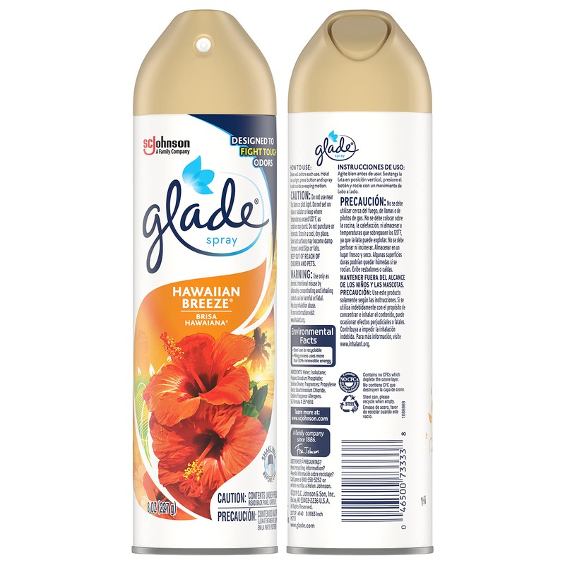 Glade Air Freshener Room Spray, Hawaiian Breeze, 8 oz (Pack