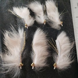 FRONTIER FLY COMPANY SALTWATER FLY FISHING FLIES BONEFISH GOTCHA BUNNY TAN SIZE 2 FRONTIER FLY CO