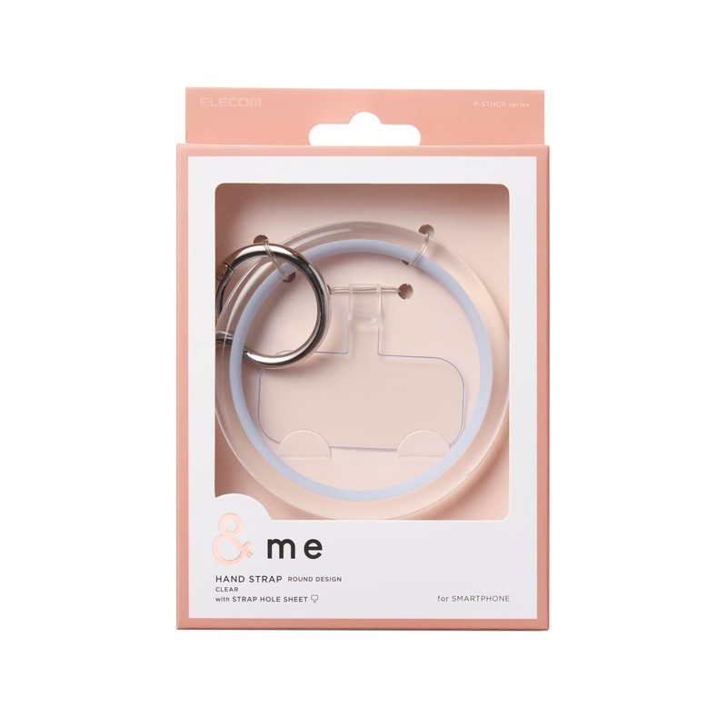 Elecom P-STHCRBU Smartphone Strap Holder Ring Holder Sheet Set of