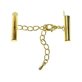 Beadalon 0.79-Inch Slide Connector with 2-Inch Lobster Extension Clasp, Gold Color Electrophoretic Coating by Artistic Wire