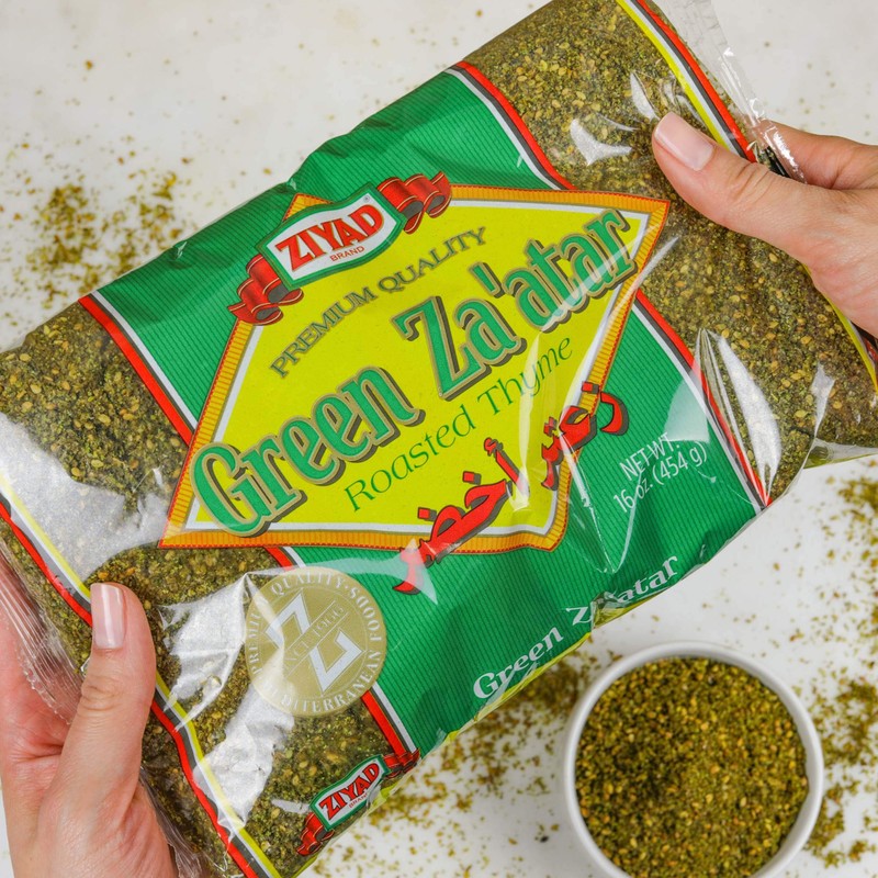 Ziyad Premium Green Za'atar Spice Blend,100% All-Natural Flavorful Spices, No