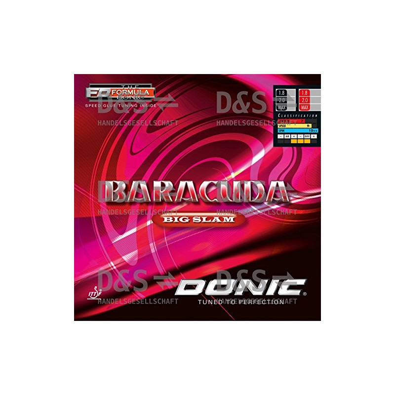 Donic Rubber Baracuda Bigslam, options 2.3 mm, red