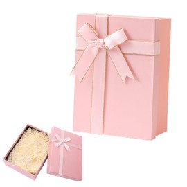 Joalpysm Gift Box with Lid 22.5 x 16 x 8.5cm, Luxury Magnetic Box for Gifts with Bow Ribbon Design, Gift Boxes for Presents for Birthday Chriatmas Wedding Valentine's Day Anniversary (pink 3)