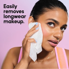 Almay Biodegradable Longwear Makeup Remover Cleansing Towelettes, Hypoallergenic, Cruelty Free, Fragrance free, Dermatologist Tested, 25 Makeup Remover Wipes