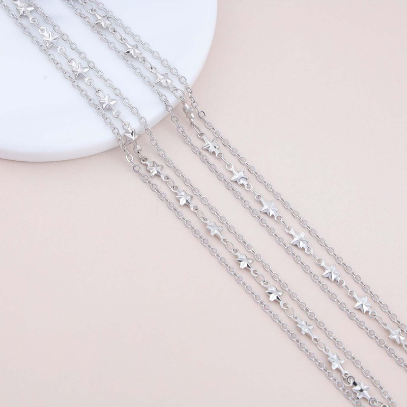 Cimenexe Bohemian Layered Star Choker Necklace Silver Hollow Star Pendant