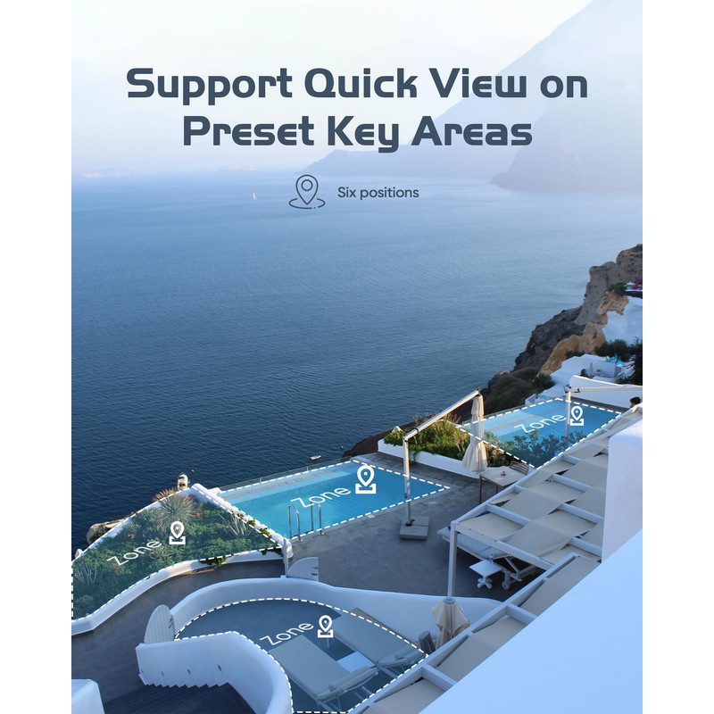 SANNCE Security Camera Wireless 4MP, 350° Pan 90° Tilt 16x