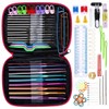 Abizarch Crochet Hooks Kit with Storage Case, Ergonomic Knitting Tools,